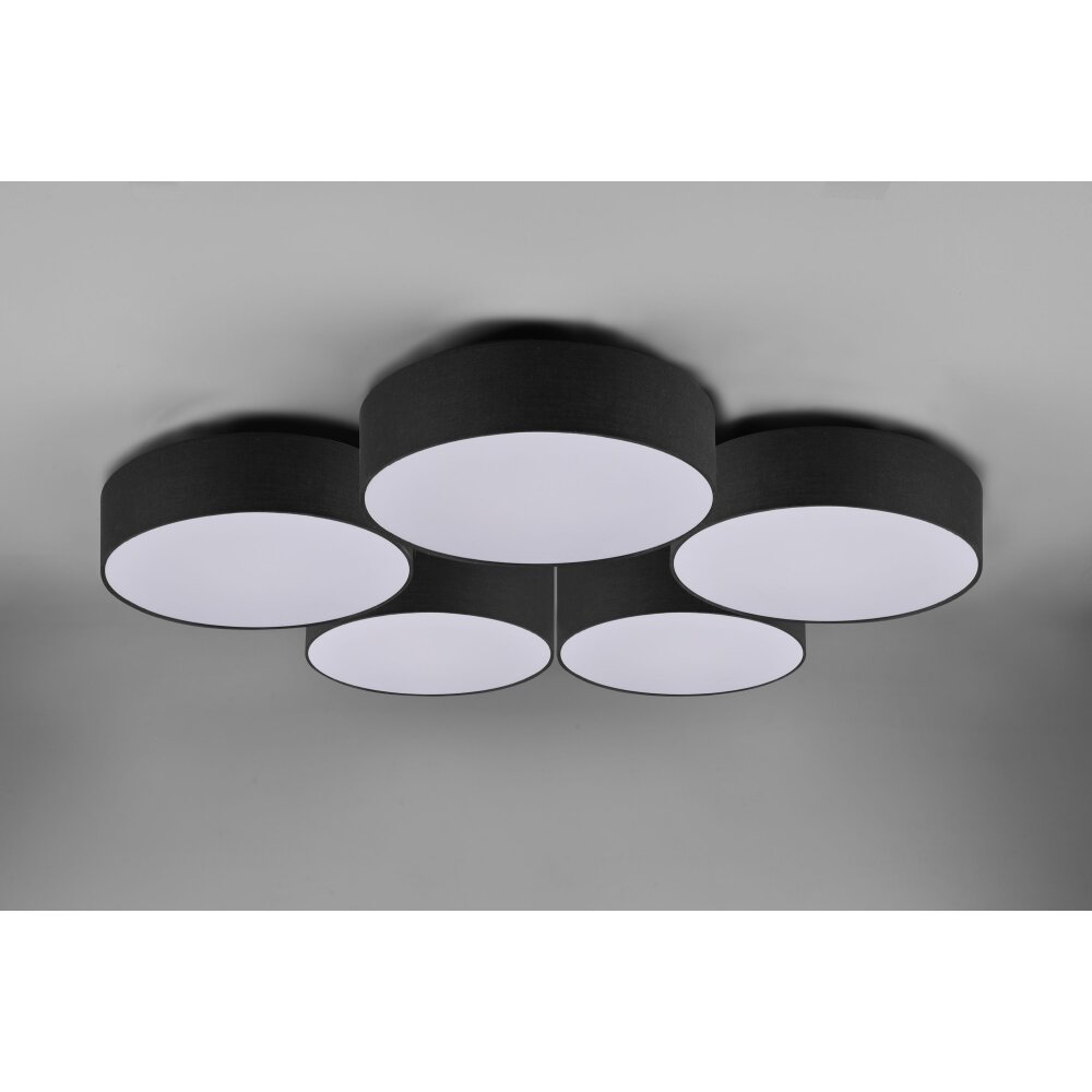 Trio Lugano Ceiling Light LED black, 1-light source