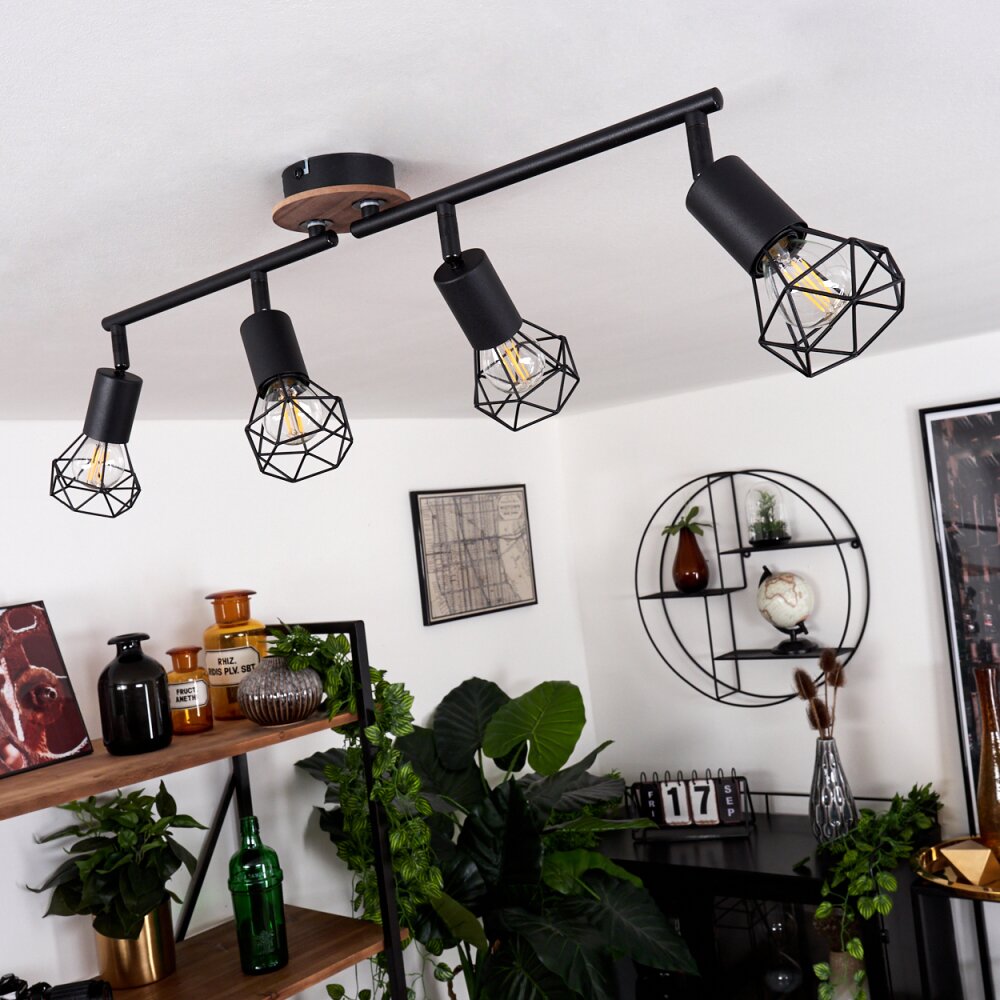 BARIPADA Ceiling Light brown, black, 4-light sources