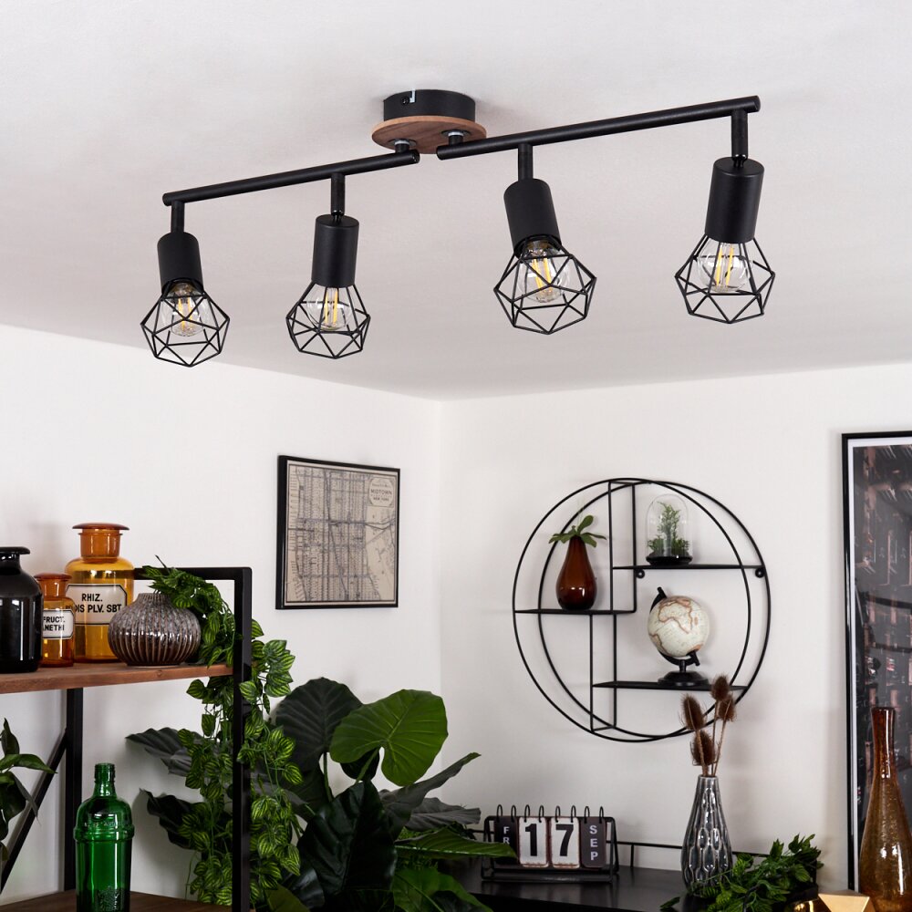 BARIPADA Ceiling Light brown, black, 4-light sources