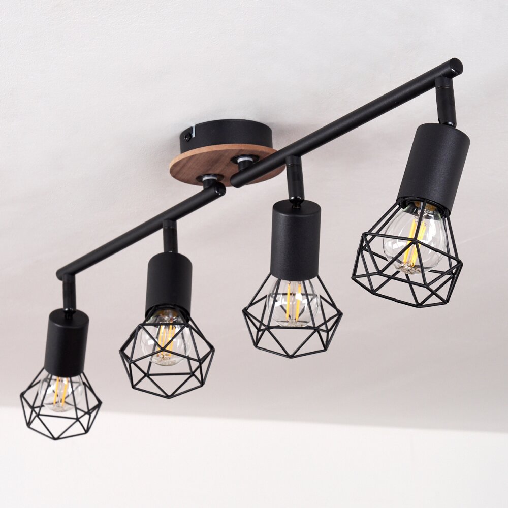 BARIPADA Ceiling Light brown, black, 4-light sources