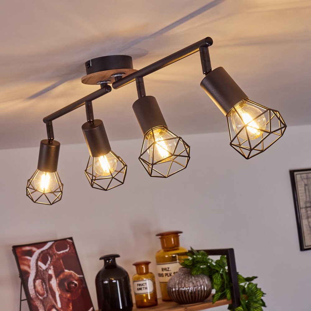 BARIPADA Ceiling Light brown, black, 4-light sources