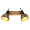 Globo LENNA Ceiling Light Dark wood, black, 2-light sources