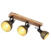 Globo LENNA Ceiling Light Dark wood, black, 3-light sources