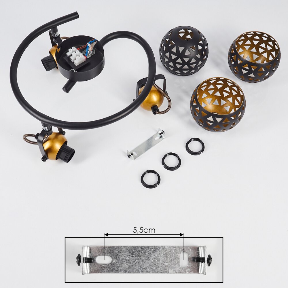 GOMSRUD Ceiling Light black, 3-light sources