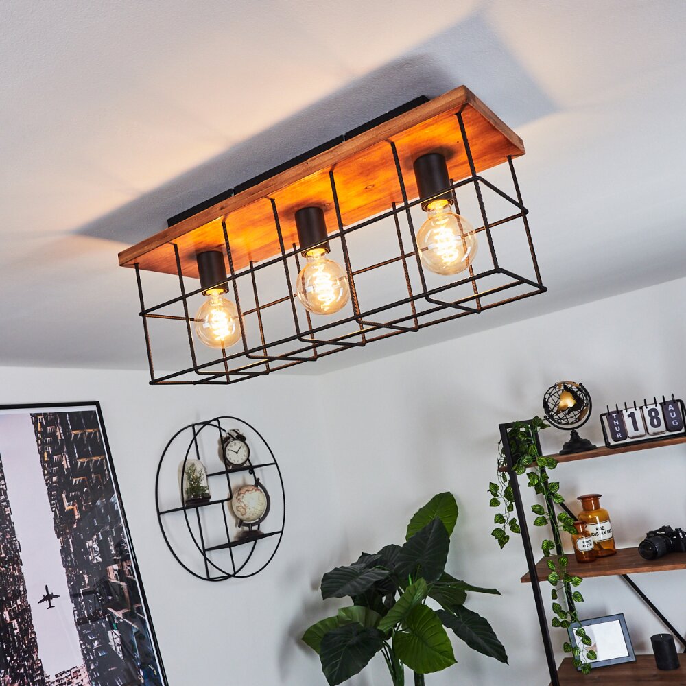 FEVAAG Ceiling Light Ecru, black, 3-light sources