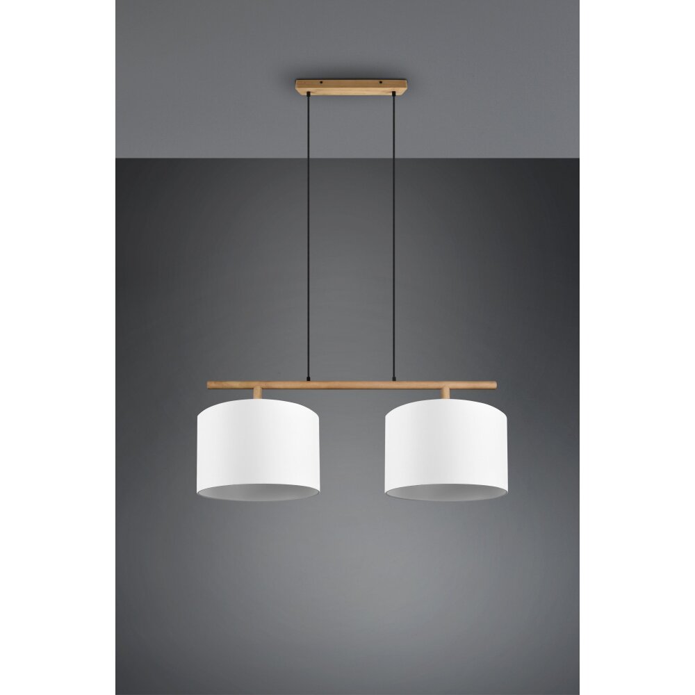 Trio-Leuchten KORBA Pendant Light brown, 2-light sources