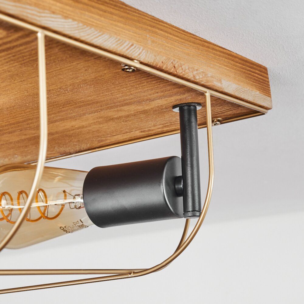 HODNE Ceiling Light Ecru, black, 3-light sources