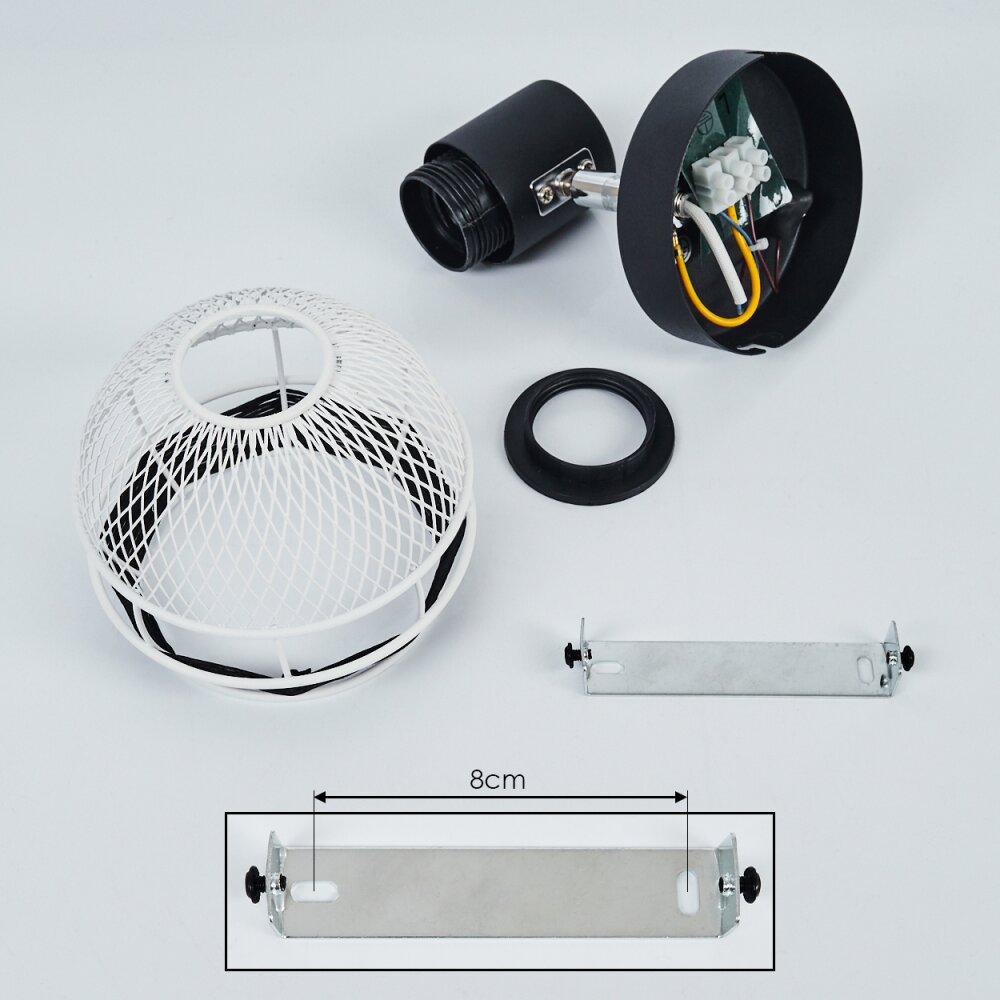 REVSBOTN Wall Light chrome, black, 1-light source