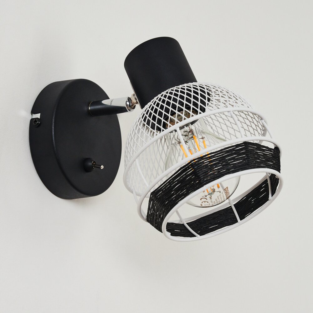 REVSBOTN Wall Light chrome, black, 1-light source