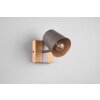 Trio-Leuchten BELL Wall Light dark brown, matt nickel, 1-light source