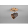 Trio-Leuchten BELL Wall Light dark brown, matt nickel, 1-light source