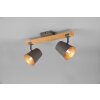 Trio-Leuchten BELL Ceiling Light dark brown, matt nickel, 2-light sources