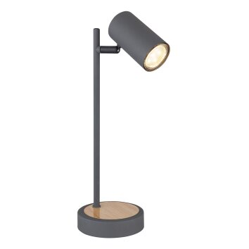 Globo ROBBY Table lamp Dark wood, black, 1-light source