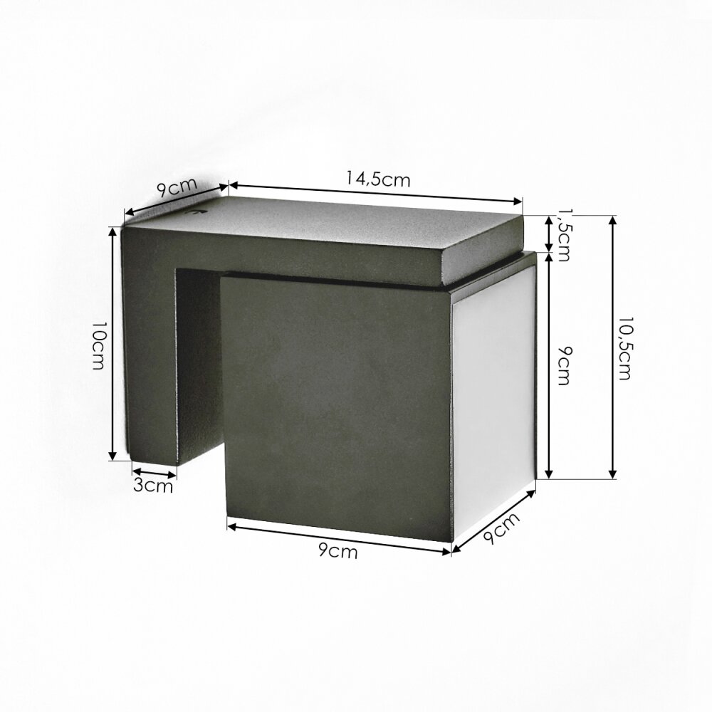 SWANEK Outdoor Wall Light LED anthracite, 1-light source