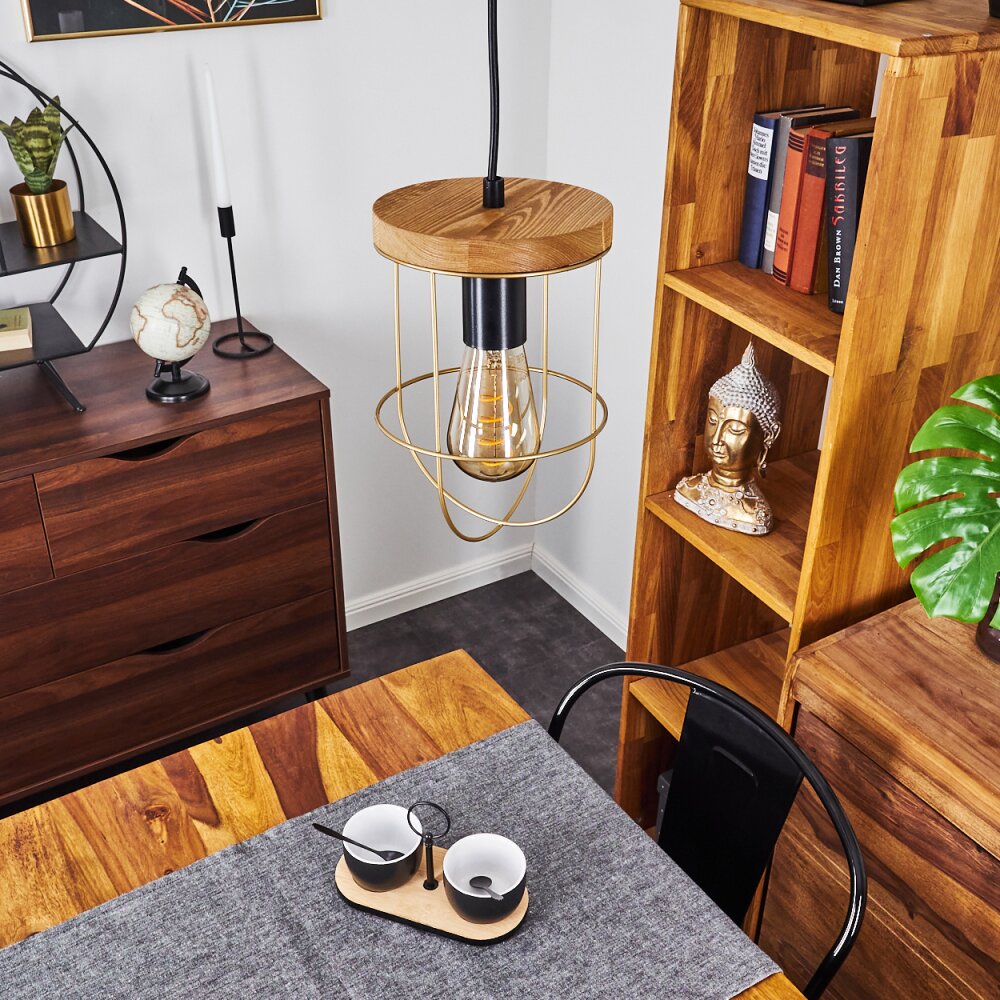 HODNE Pendant Light brown, black, 1-light source