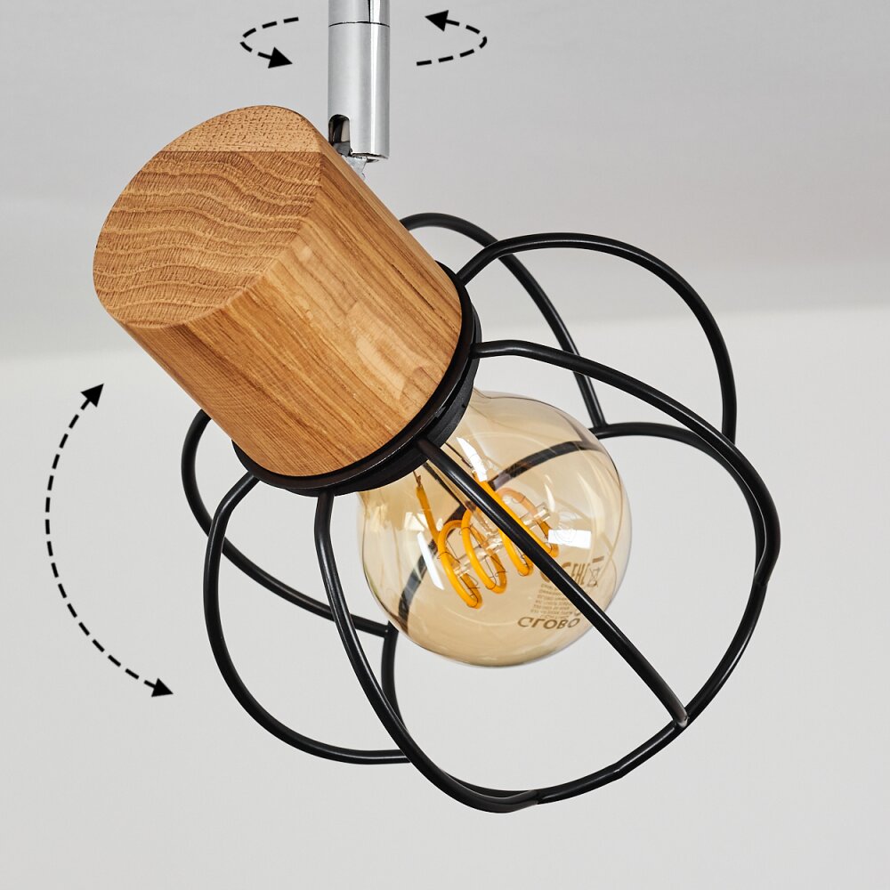 ORKANGER Ceiling Light chrome, Ecru, black, 4-light sources