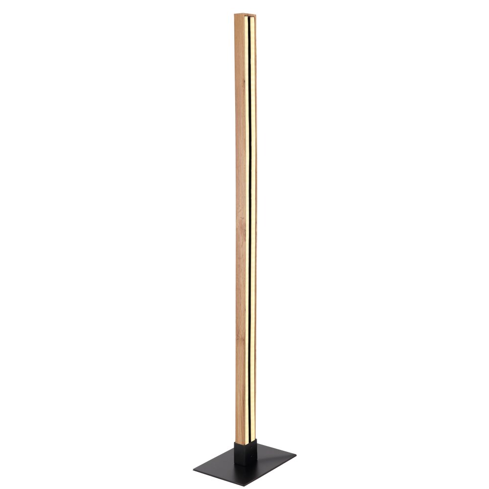 Globo DORO Floor Lamp LED Wood like finish, black, 1-light source