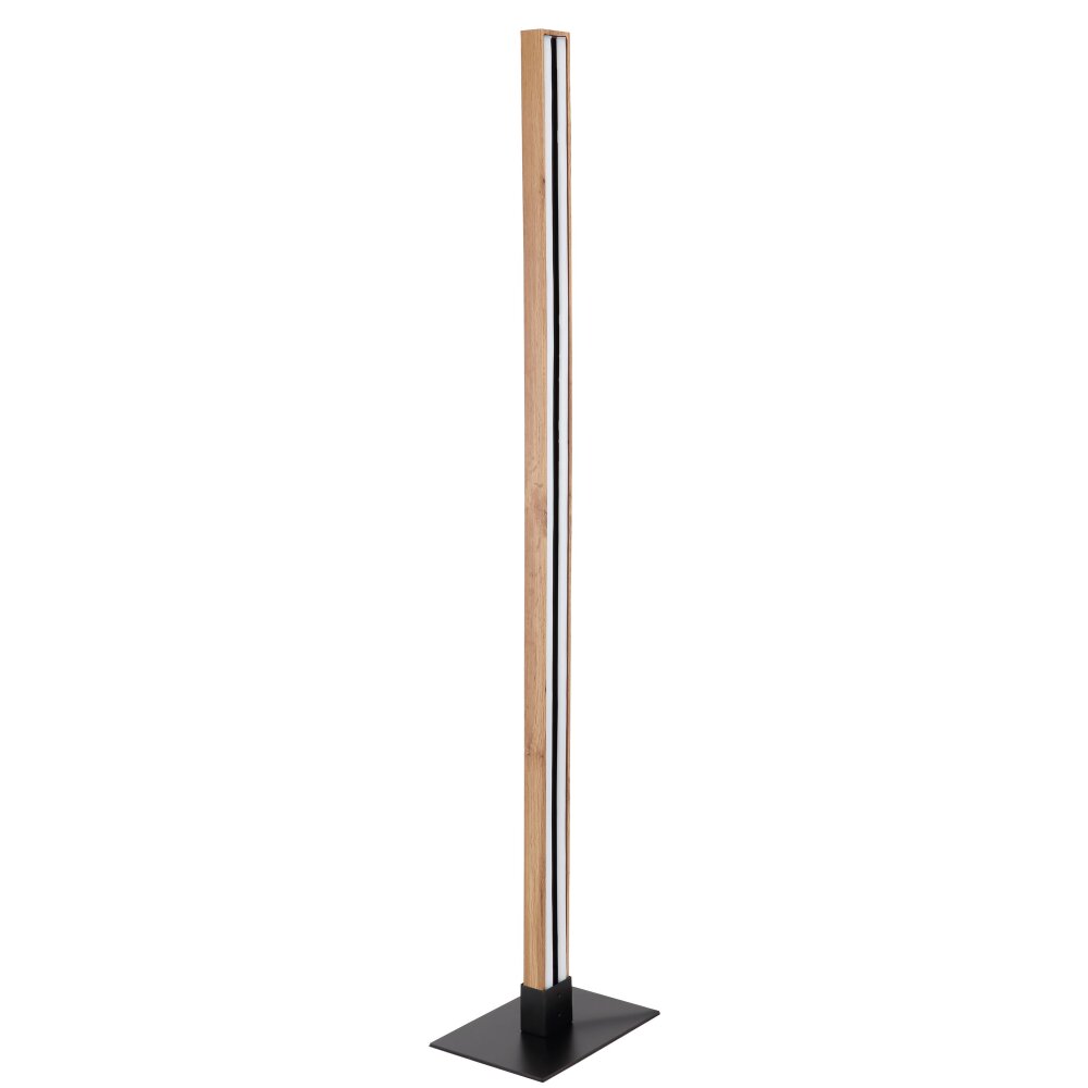 Globo DORO Floor Lamp LED Wood like finish, black, 1-light source