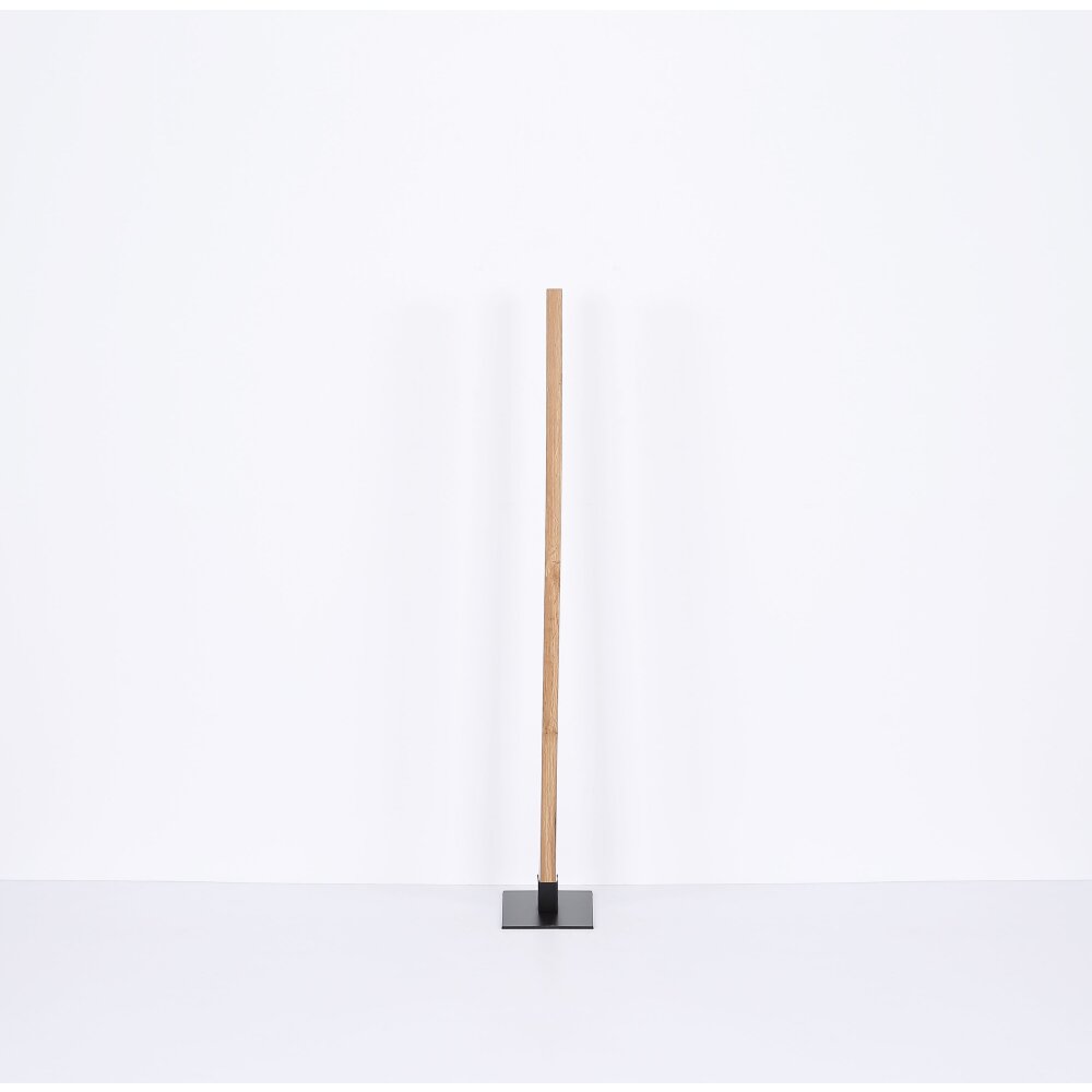 Globo DORO Floor Lamp LED Wood like finish, black, 1-light source