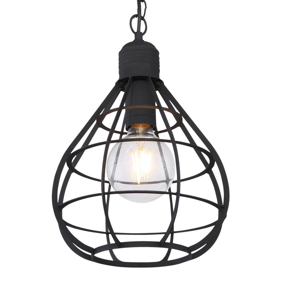 Globo CLASTRA Pendant Light black, 1-light source