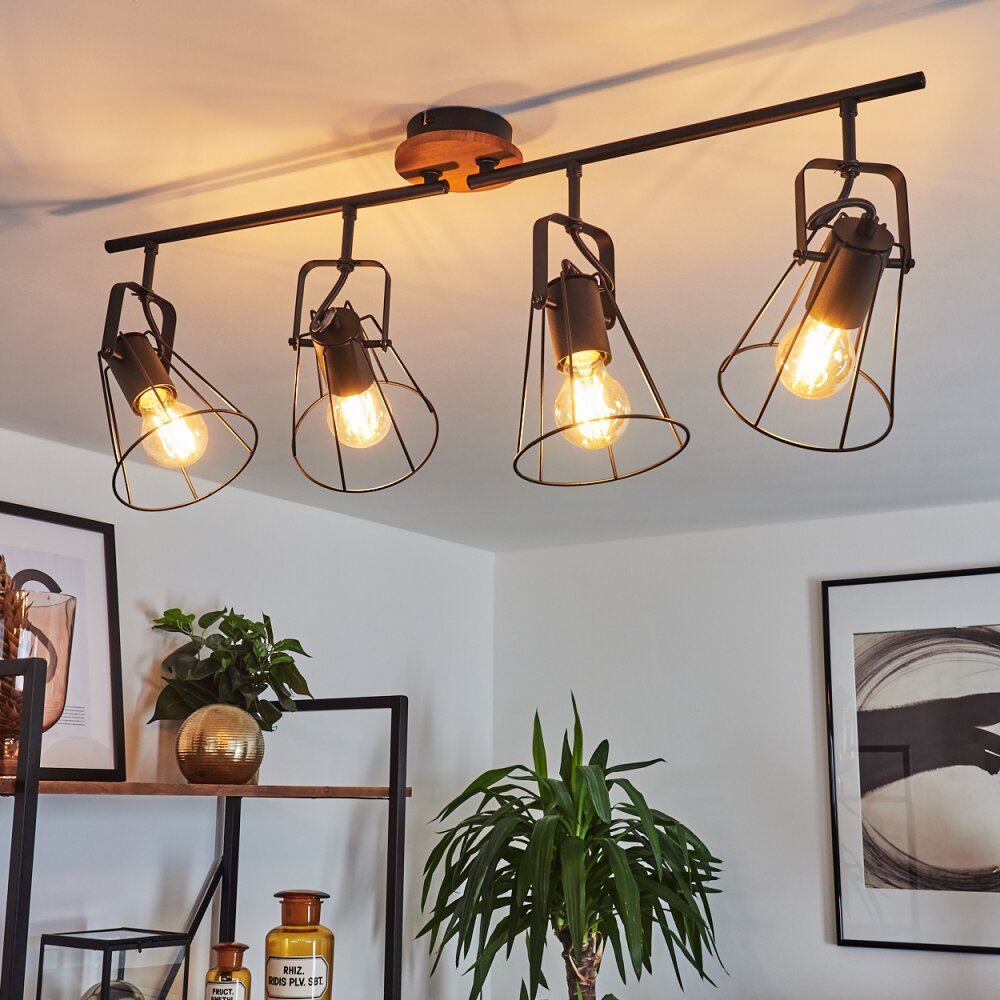 UATUASA Ceiling Light Ecru, black, 4-light sources