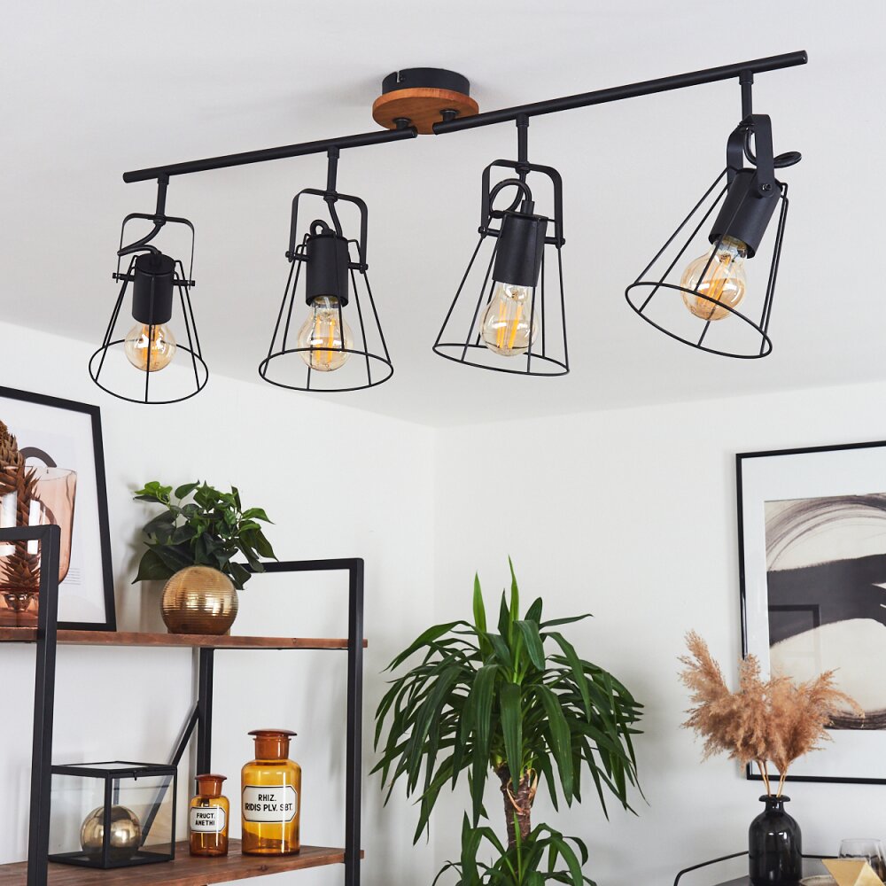 UATUASA Ceiling Light Ecru, black, 4-light sources