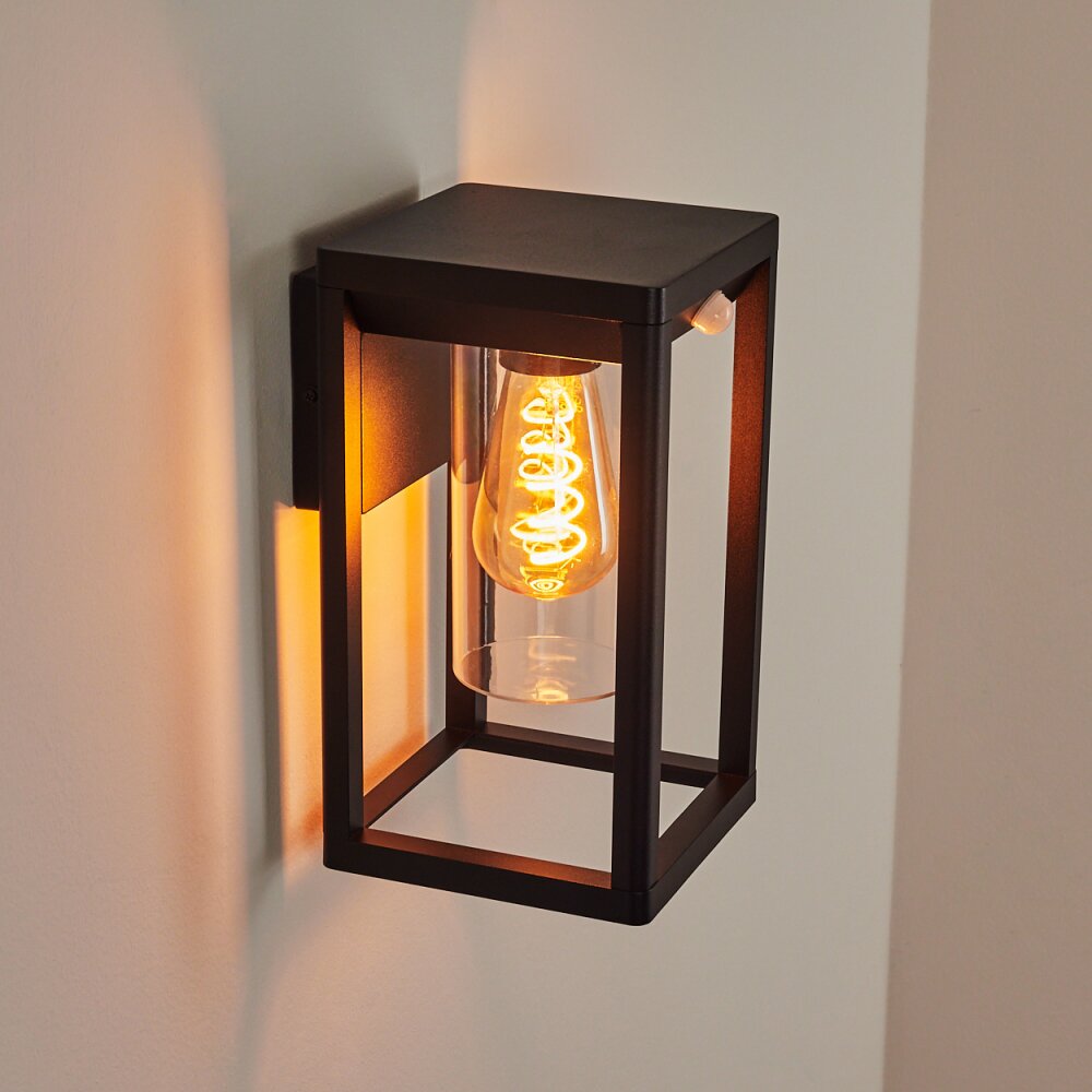 LESET Outdoor Wall Light black, 1-light source, Motion sensor