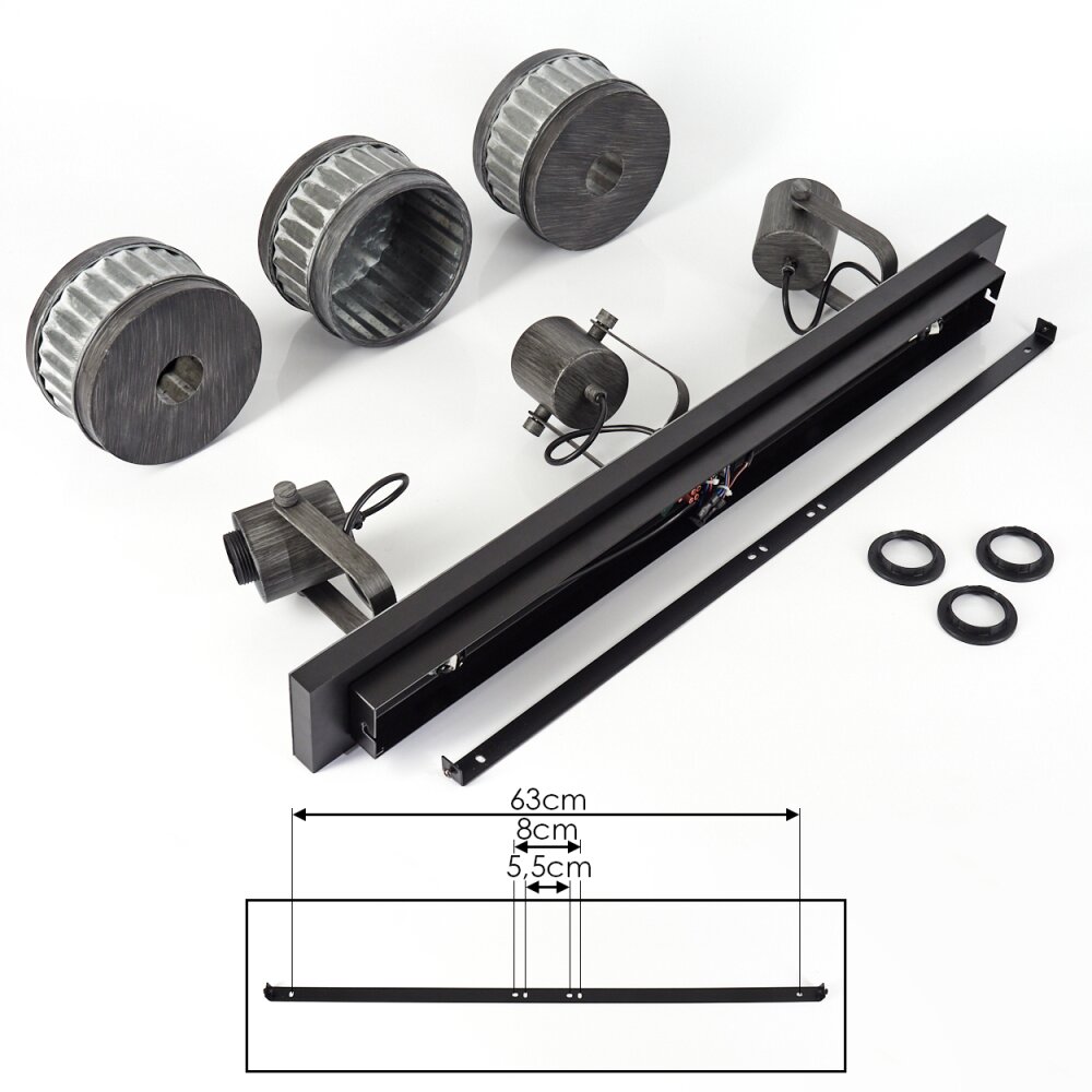 HOLSA Ceiling Light black, 3-light sources