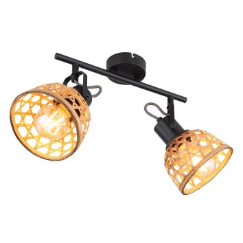 Globo WENNA Ceiling Light black, 2-light sources