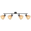 Globo WENNA Ceiling Light black, 4-light sources