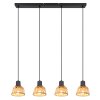 Globo WENNA Pendant Light black, 4-light sources