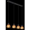 Globo WENNA Pendant Light black, 4-light sources