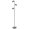 Globo ROBBY Floor Lamp anthracite, Dark wood, 3-light sources