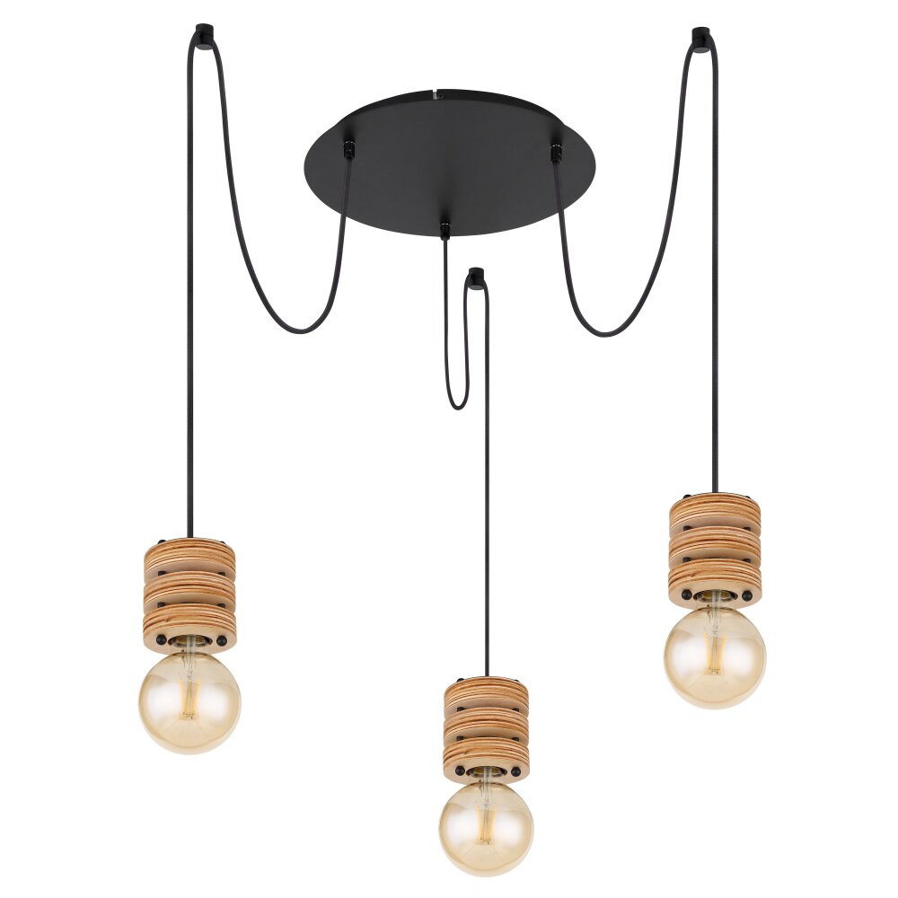 Globo ANGELINE Pendant Light black, 3-light sources