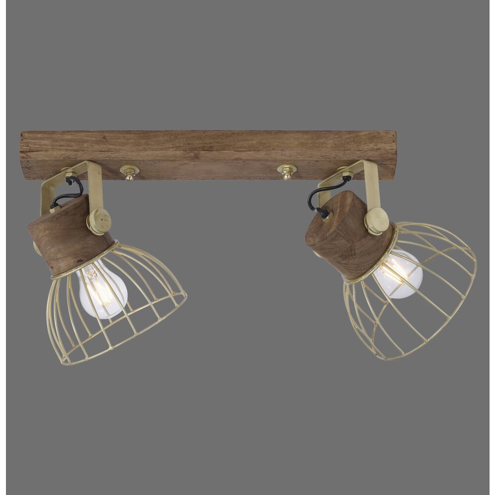 Leuchten-Direkt ALAMI Ceiling Light Dark wood, 2-light sources