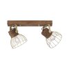 Leuchten-Direkt ALAMI Ceiling Light Dark wood, 2-light sources