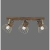 Leuchten-Direkt ALAMI Ceiling Light Dark wood, 3-light sources