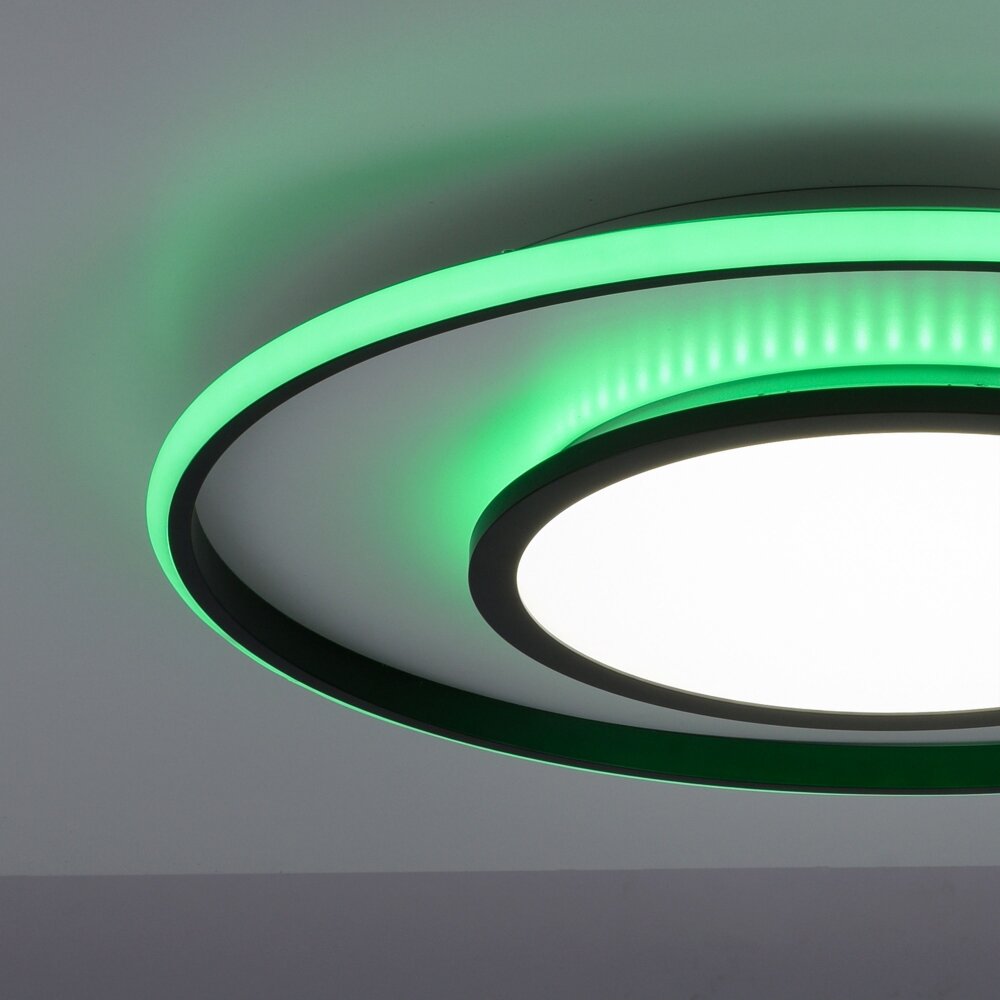 Leuchten-Direkt ARENDA Ceiling Light LED black, 1-light source, Remote control, Colour changer