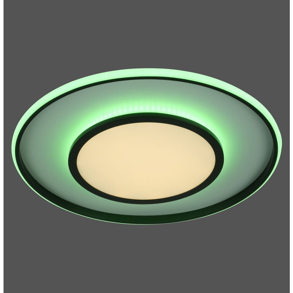 Leuchten-Direkt ARENDA Ceiling Light LED black, 1-light source, Remote control, Colour changer