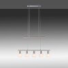 Leuchten-Direkt BENEDIKT Pendant Light brushed steel, 5-light sources