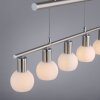 Leuchten-Direkt BENEDIKT Pendant Light brushed steel, 5-light sources