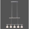 Leuchten-Direkt BENEDIKT Pendant Light brushed steel, 5-light sources