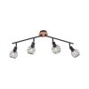 Leuchten-Direkt EUGEN Ceiling Light Ecru, black, 4-light sources