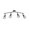 Leuchten-Direkt EUGEN Ceiling Light Ecru, black, 4-light sources