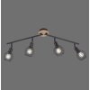 Leuchten-Direkt EUGEN Ceiling Light Ecru, black, 4-light sources