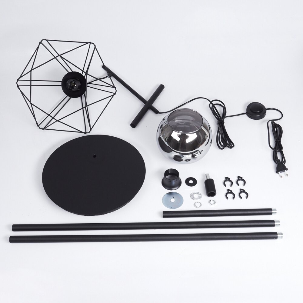 UARAU Floor Lamp black, 1-light source