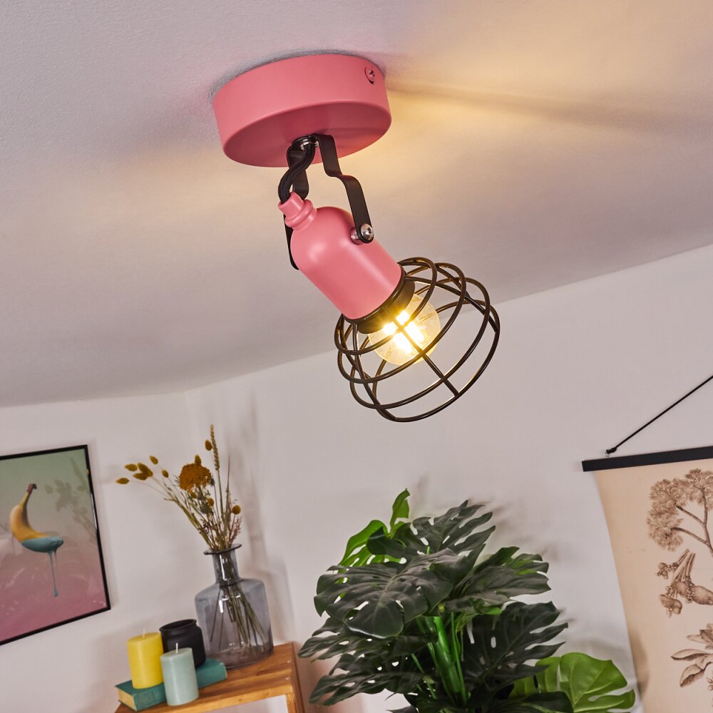BUILAKO Ceiling Light pink, black, 1-light source