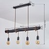 LARIFANO Pendant Light brown, black, 4-light sources