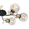 Globo LALLY Ceiling Light brass, black, 6-light sources