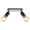 Globo JOSEBA Ceiling Light black, 2-light sources